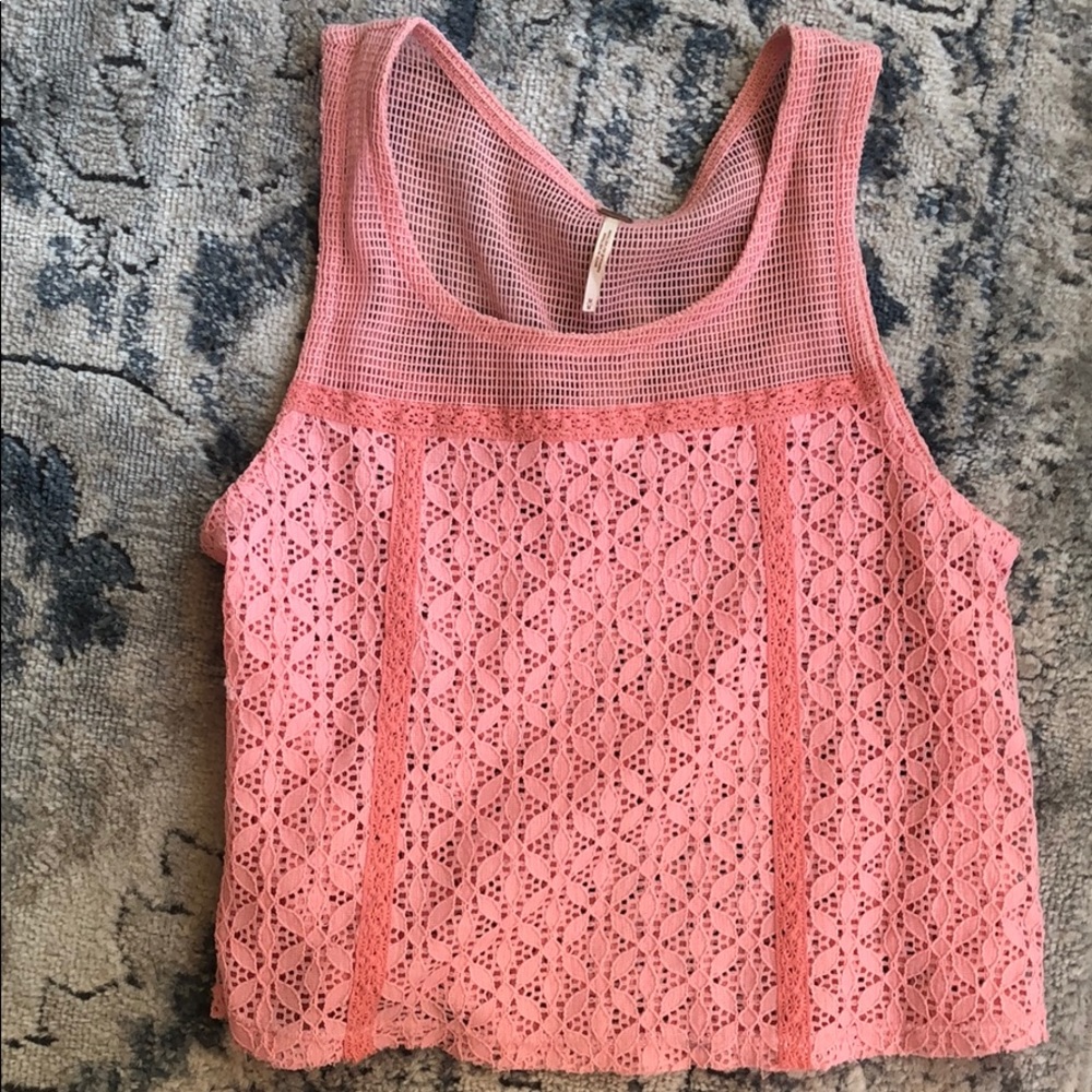 Free people lace pattern tank